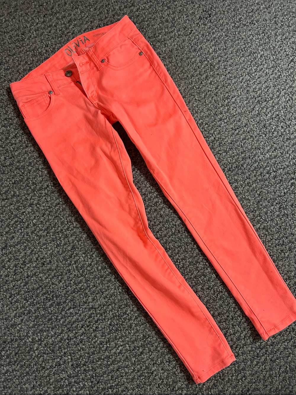 dELiA*s Coral Skinny Jeans